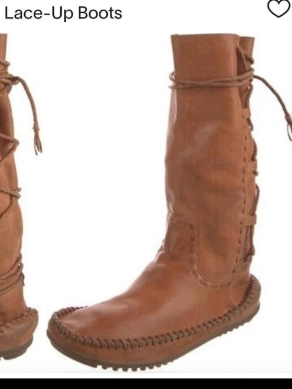 Frye Tan Lace-Up Mid-Calf Women's Boots